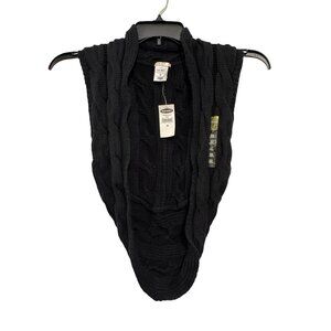 Old Navy Womens Cable Knit Sweater Vest M Black
